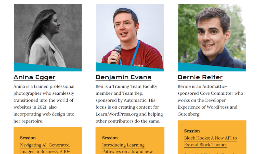 WordCamp Europe 2024- Speakers