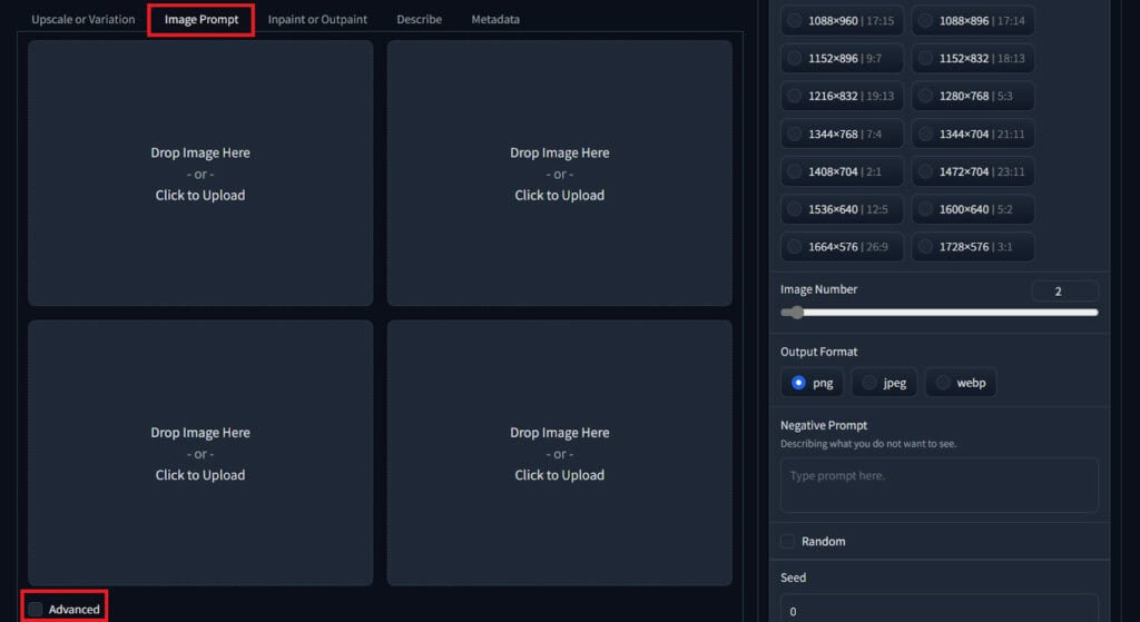Advanced Image Prompt Settings - Fooocus Colab