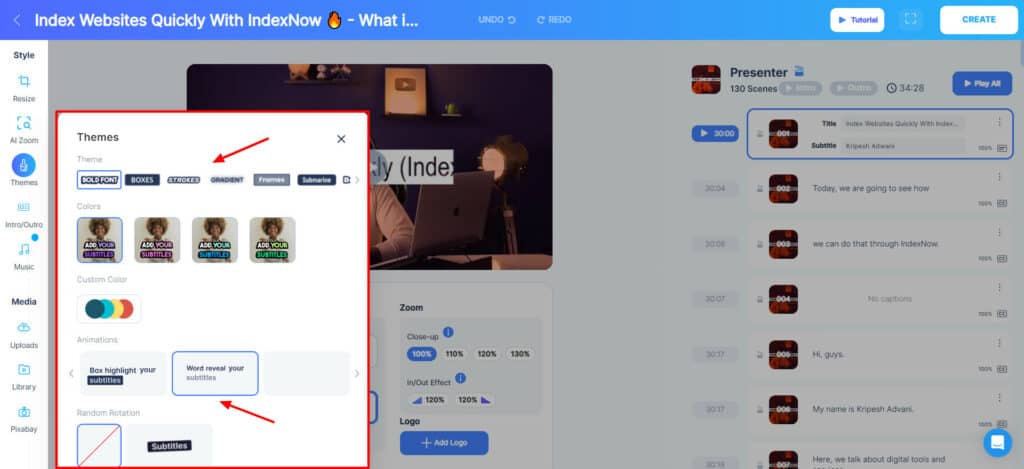 BigVu AI Captions