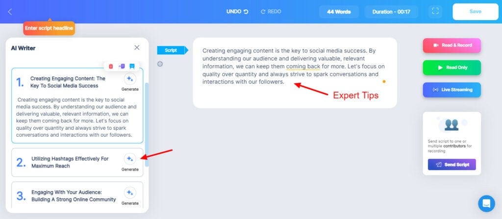 BigVu AI writer - Expert Tips
