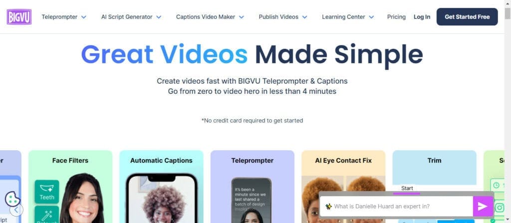 BigVu homepage
