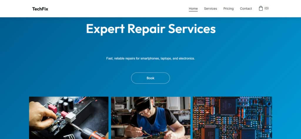 How to Create a Website Using AI? Build Websites 10x Faster 14 Business website generated with Hostinger AI website builder