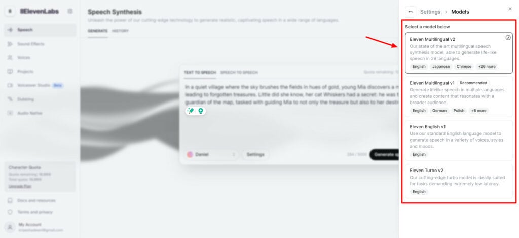 ElevenLabs - AI models