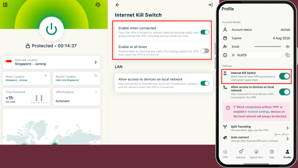 ExpressVPN kill switch feature