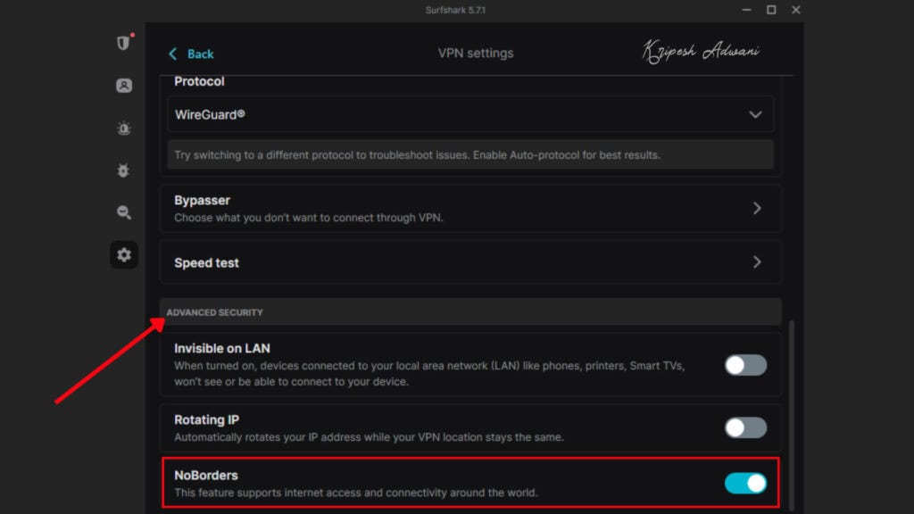 NoBorders Mode Settings