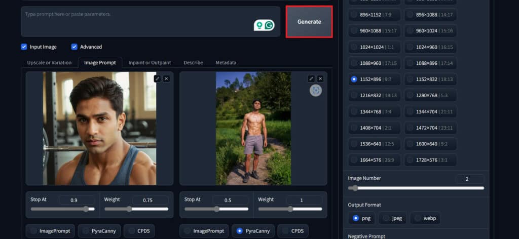 PyraCanny and FaceSwap - Fooocus Colab