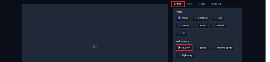 Quality Settings - Fooocus Colab