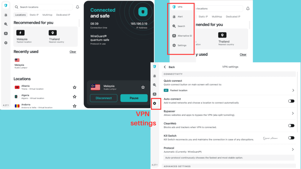 Surfshark macOS interface

