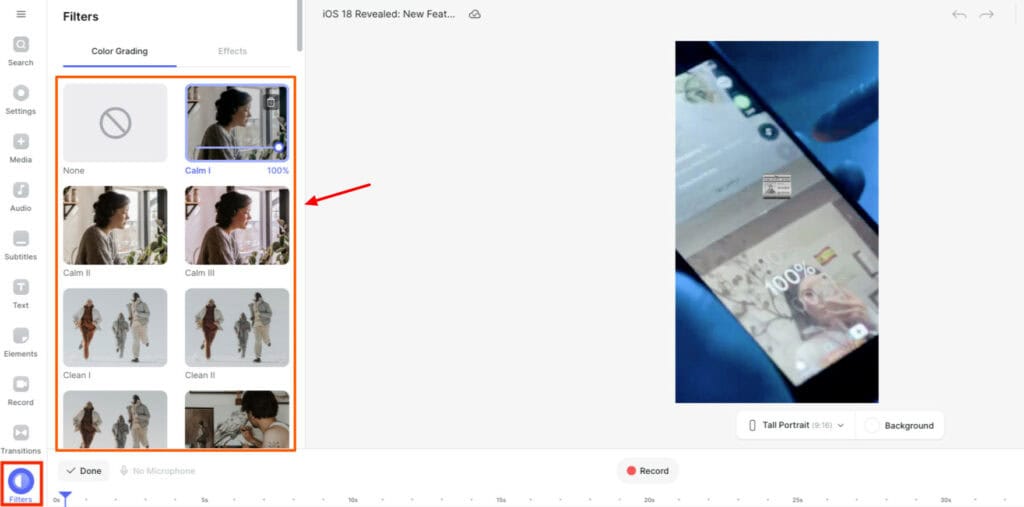 Veed - video filters