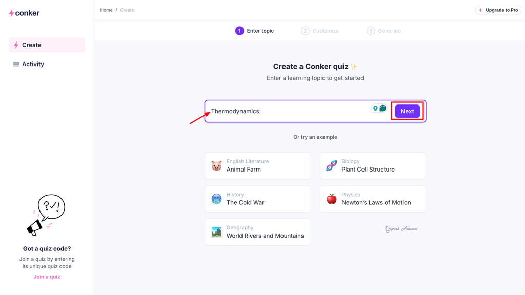 conker-ai-tools-for-teachers-interface
