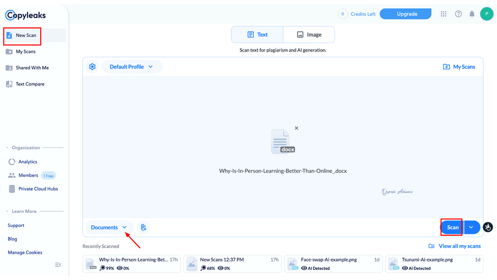 copyleaks-ai-tools-for-teachers-document-scan
