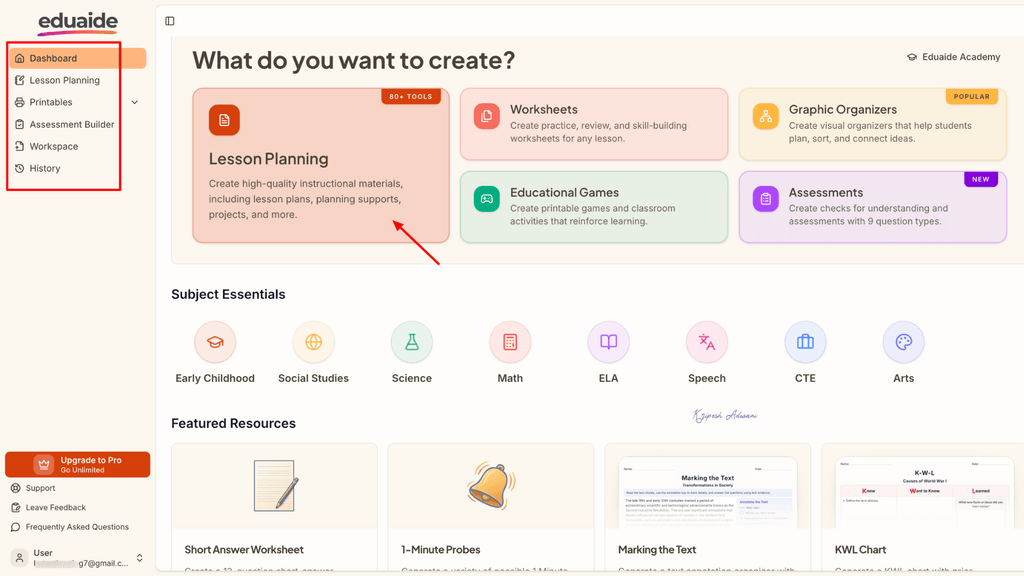 eduaide-ai-tools-for-teachers-lesson-interface
