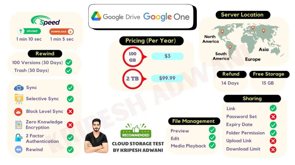 Google Drive and Google One Infographic