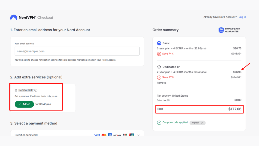 NordVPN Dedicated IP Cost