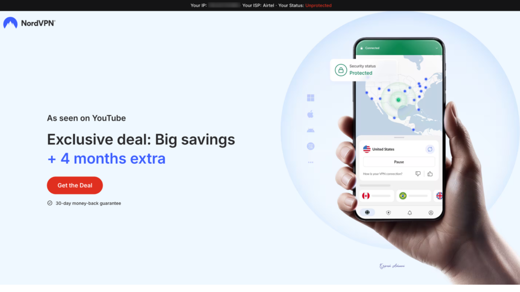 NordVPN Homepage
