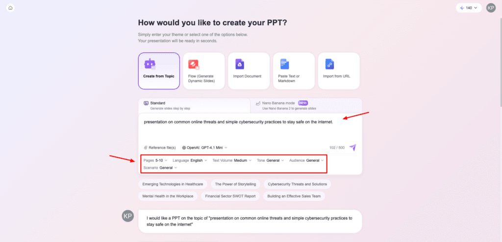 11 Best AI Presentation Makers (2026) - These AI Tools Will Blow Your Presentation Mind 16 AiPPT - PPT generation settings