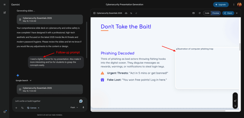 11 Best AI Presentation Makers (2026) - These AI Tools Will Blow Your Presentation Mind 15 Gemini Canvas - Follow-up editing