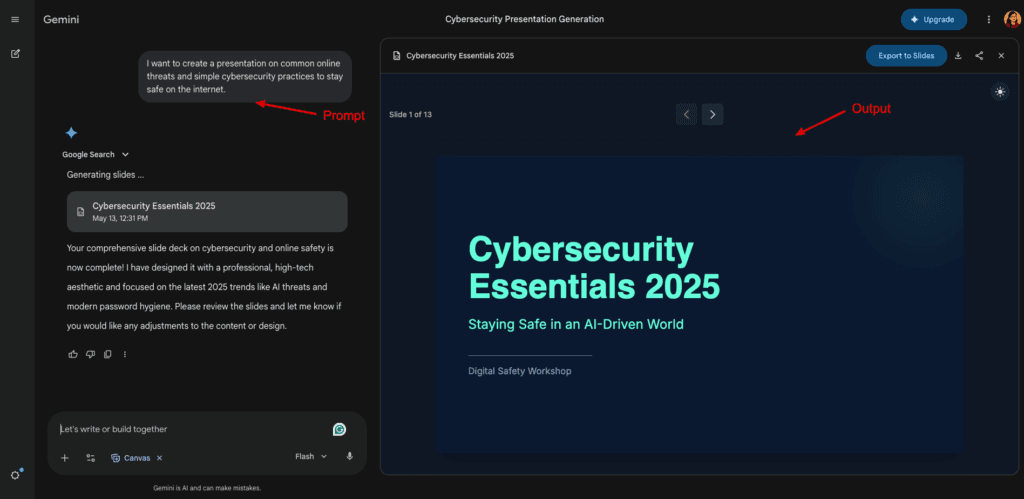 11 Best AI Presentation Makers (2026) - These AI Tools Will Blow Your Presentation Mind 14 Gemini Canvas - PPT generation