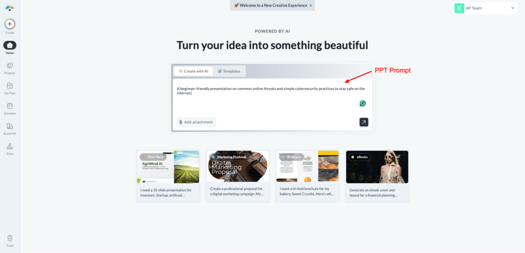11 Best AI Presentation Makers (2026) - These AI Tools Will Blow Your Presentation Mind 19 Visme AI Designer - PPT prompt
