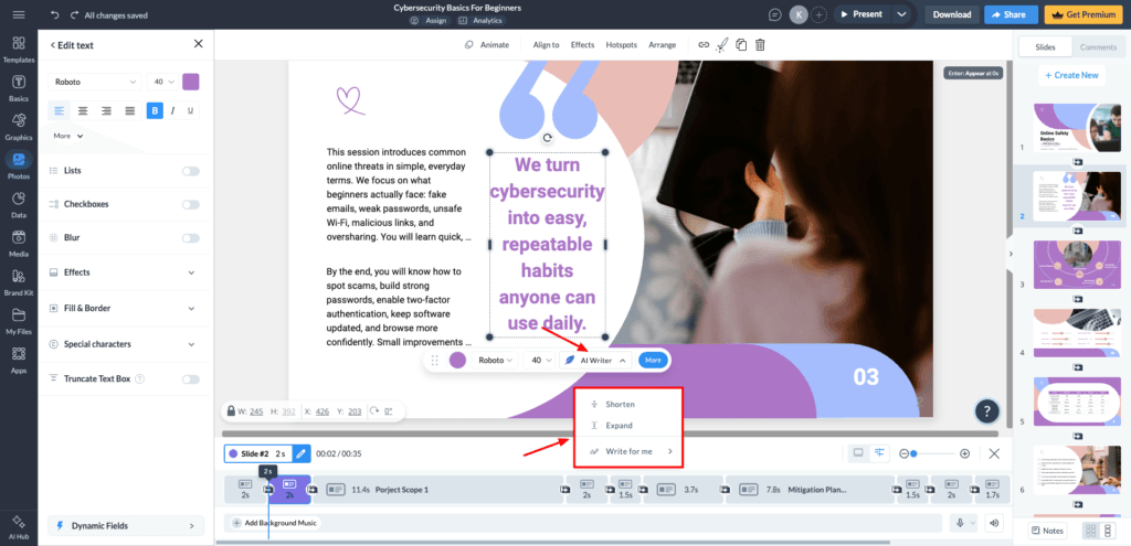 11 Best AI Presentation Makers (2026) - These AI Tools Will Blow Your Presentation Mind 20 Visme AI Writer