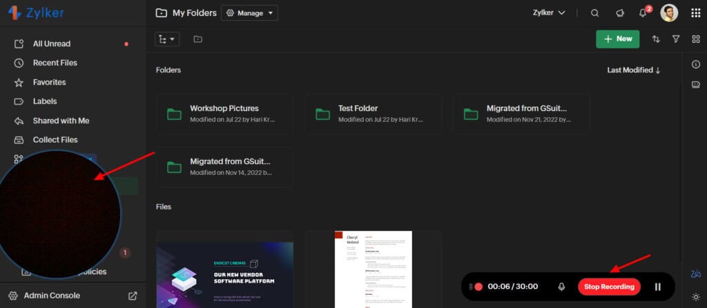 Zoho WorkDrive Review - Better Than Google Drive? 24 Zoho WorkDrive Snap tool