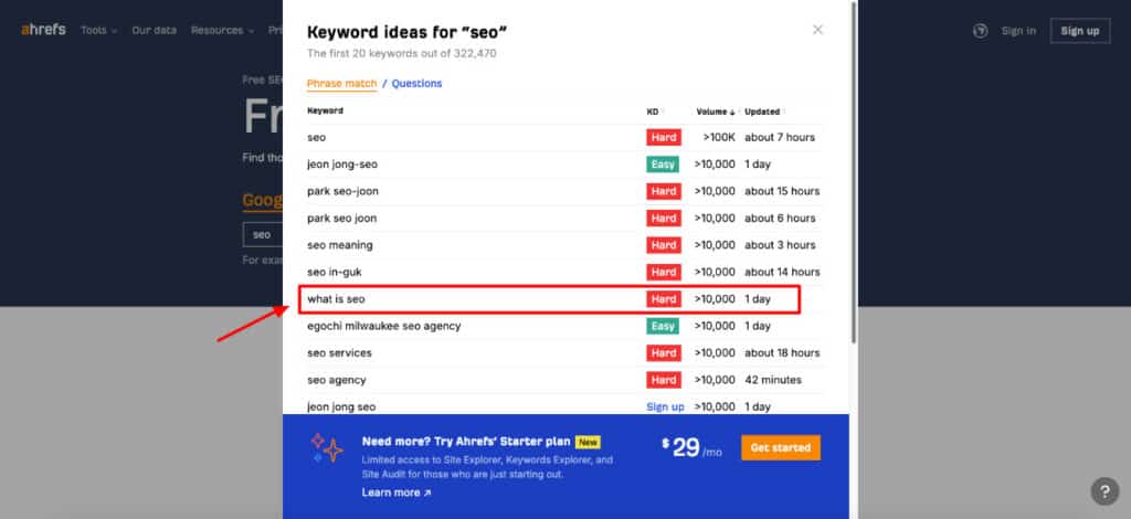 9 Best Free Keyword Research Tools ( 2026) - Better Than Paid 8 Ahrefs - keyword suggestions