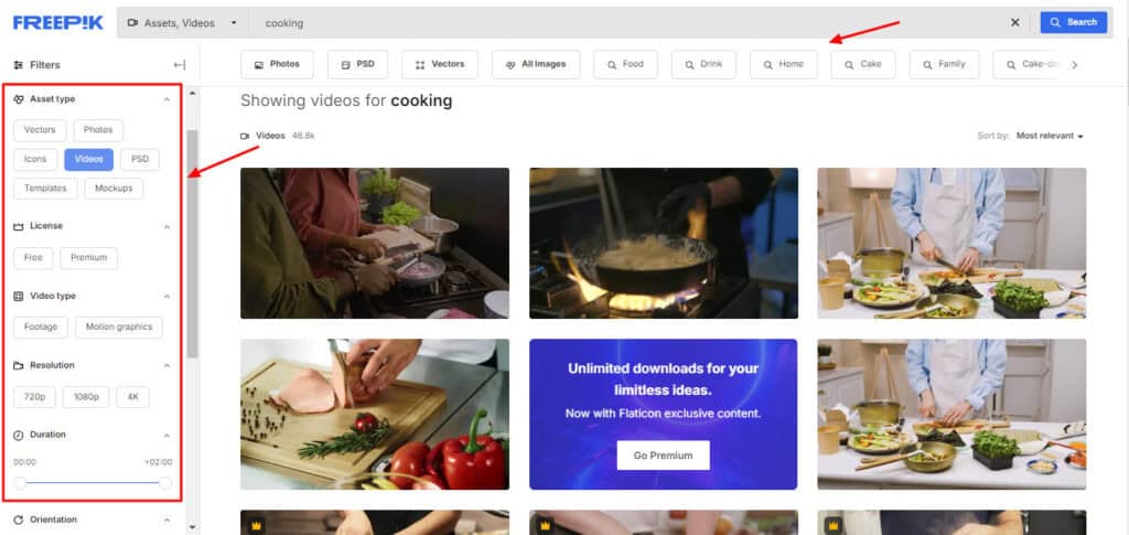 Freepik video library