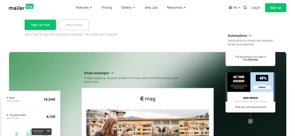 8 Best Free Email Marketing Tools (2026) -Really FREE 2 Best Free Email Marketing tool - MailerLite