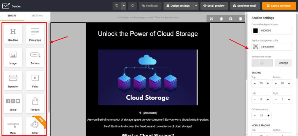 8 Best Free Email Marketing Tools (2026) -Really FREE 19 Sender email design