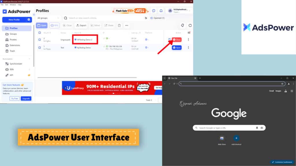 6 Best Antidetect Browsers (2026) - Multi Accounting & Privacy 9 AdsPower UI