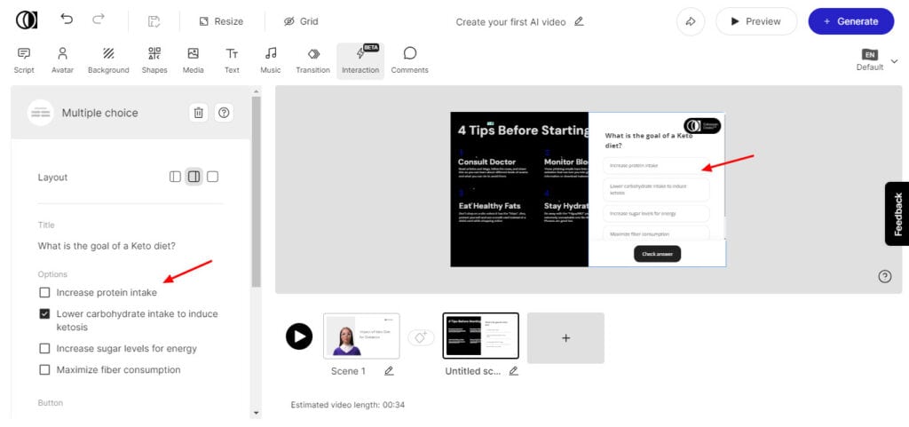 9 Best AI Video Generators (2026) - FREE & Paid 27 Colossyan interaction