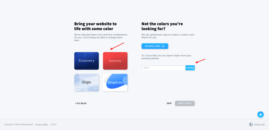 GetResponse - AI website builder
