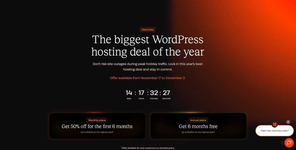 Kinsta black friday page