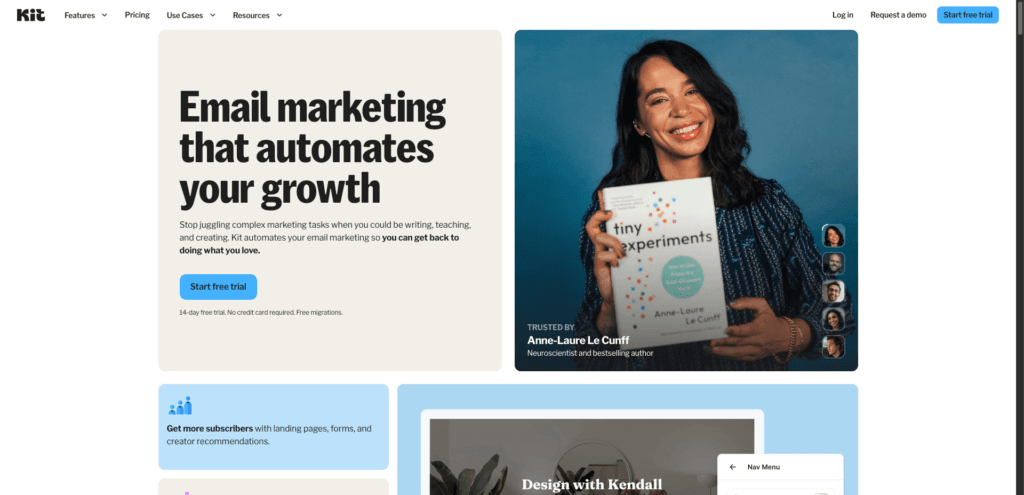 Kit homepage
