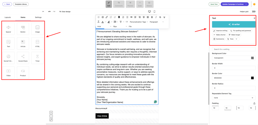 Moosend - AI writer
