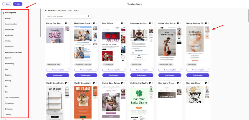 Moosend - email templates
