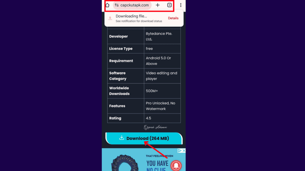 How To Use CapCut in India (2026) 17 1 Explore Capcut APK file