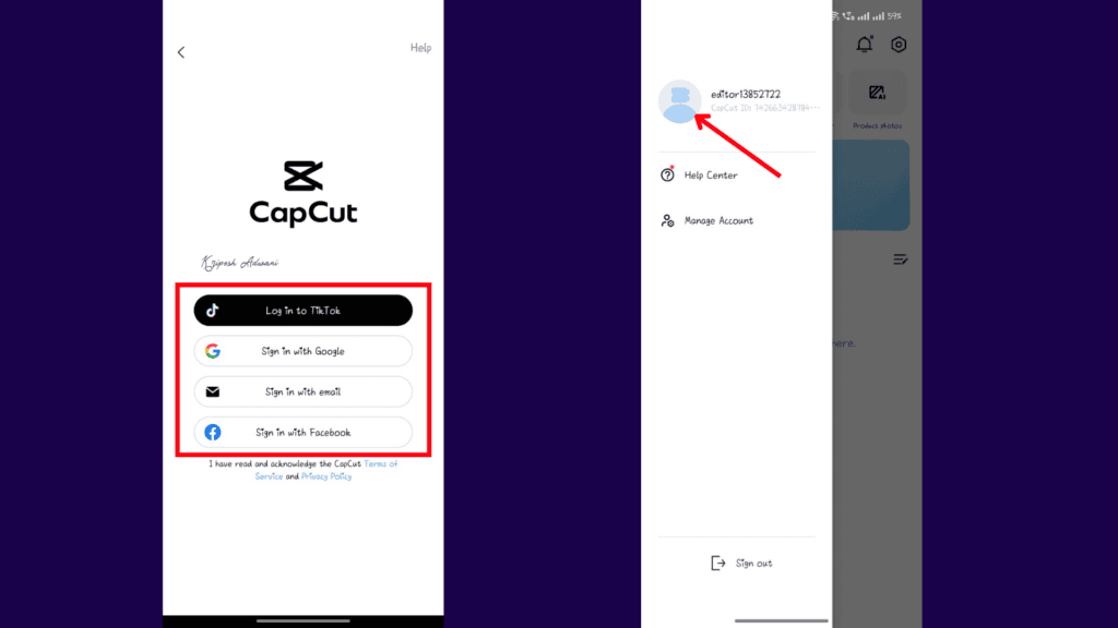 How To Use CapCut in India (2026) 19 3 Sign up to Capcut