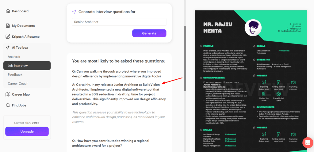 7 Free AI Resume Builders (2026) - Create Killer Resumes in Minutes 5 KickResume Interview Questions