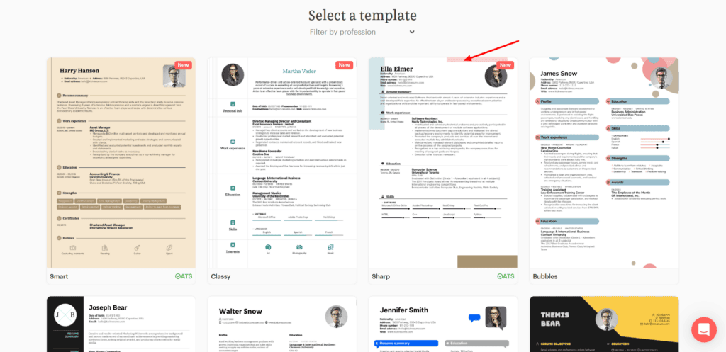 7 Free AI Resume Builders (2026) - Create Killer Resumes in Minutes 3 Kickresume templates