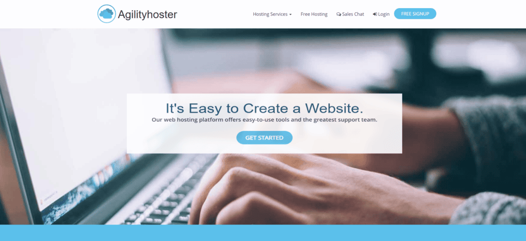 AgilityHoster homepage