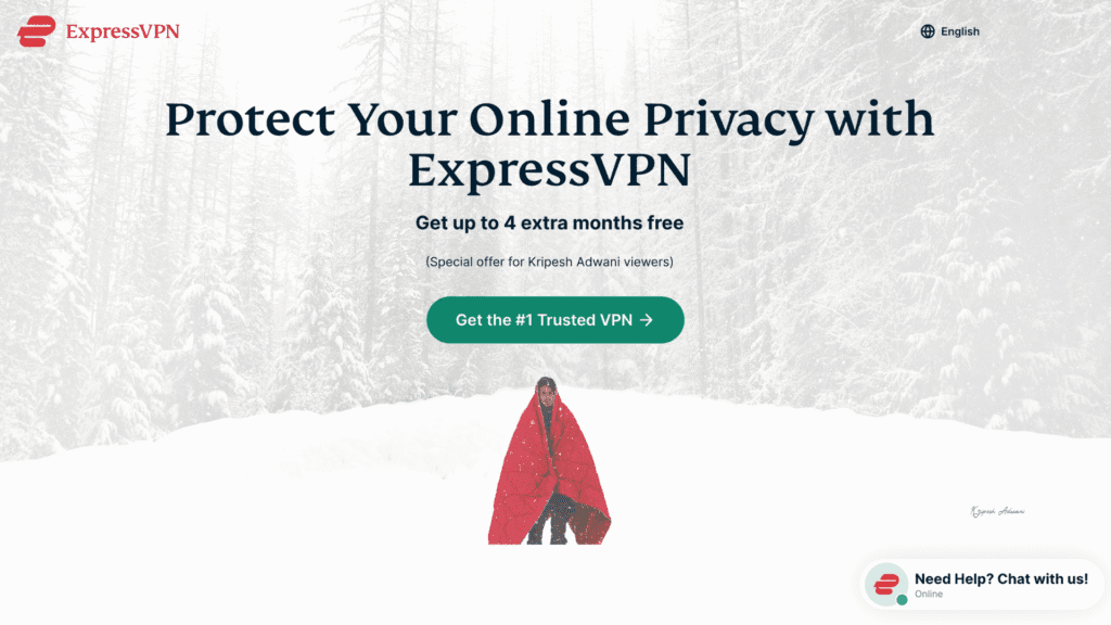 ExpressVPN homepage
