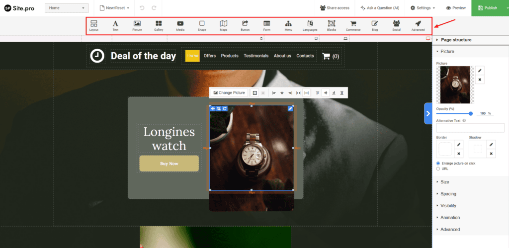 Free hosting - website builder