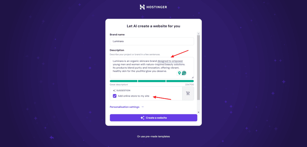 6 Best eCommerce Platforms for Beginners 2026 (+ Why Shopify Wins) 11 Hostinger website builder - AI integration