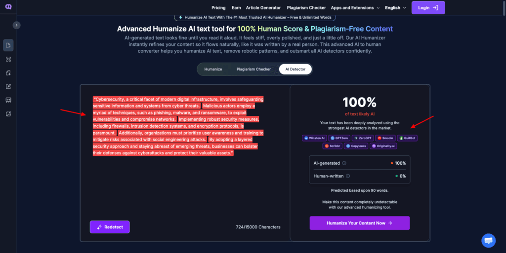 Humanize AI Text - AI Detector
