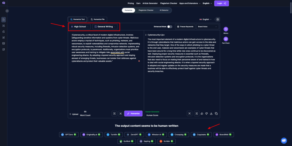 Humanize AI text - content humanizer