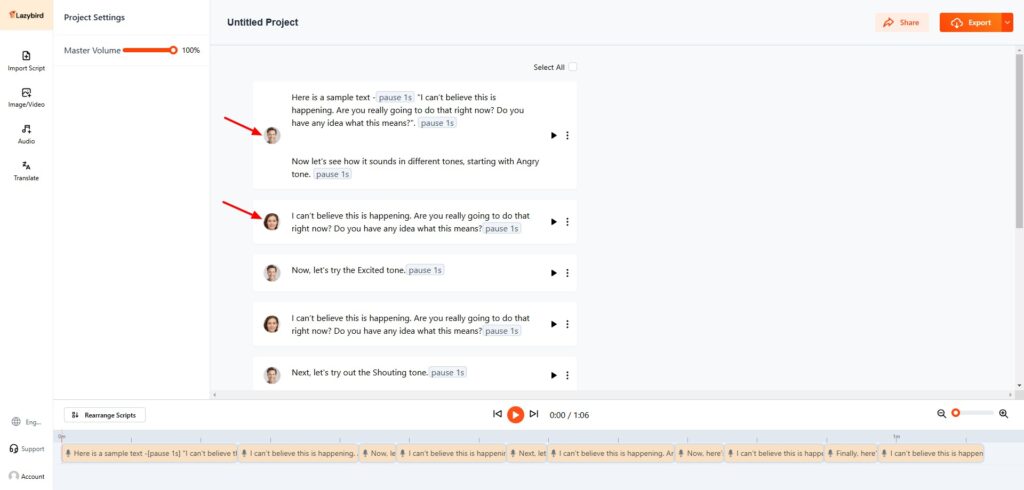 Lazybird AI Review (2026) - The True ElevenLabs Killer? 5 Lazybird AI Review - multiple speakers