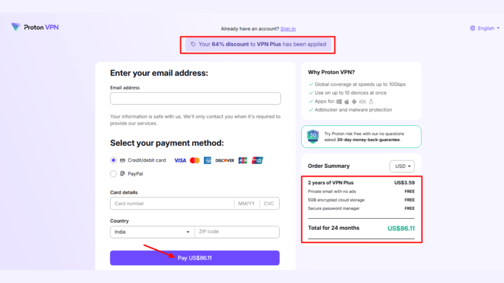Proton VPN Review (2026) - Best Free VPN? 14 Proton VPN Plus 2 year price 1