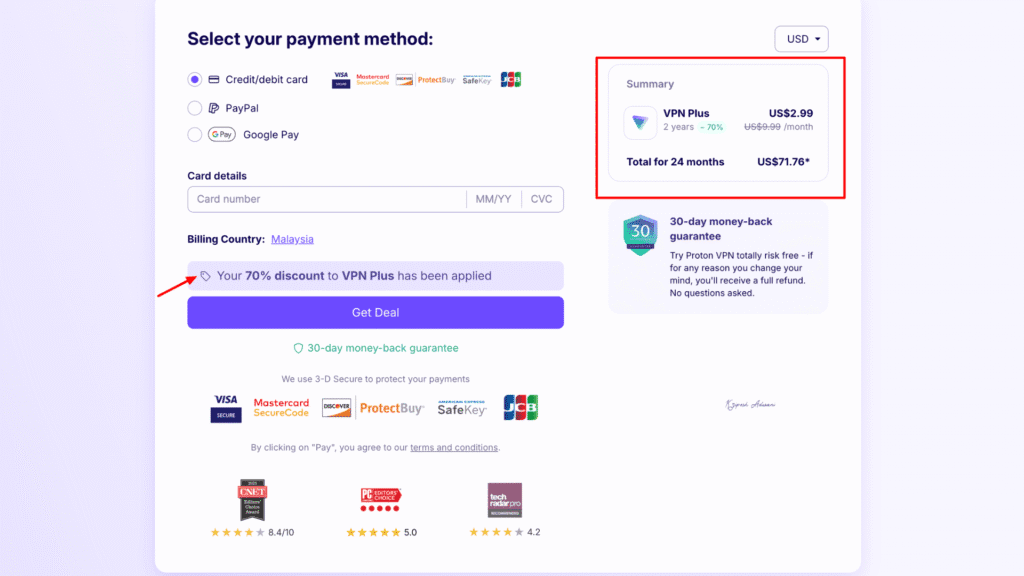 Proton VPN Plus 2-year price
