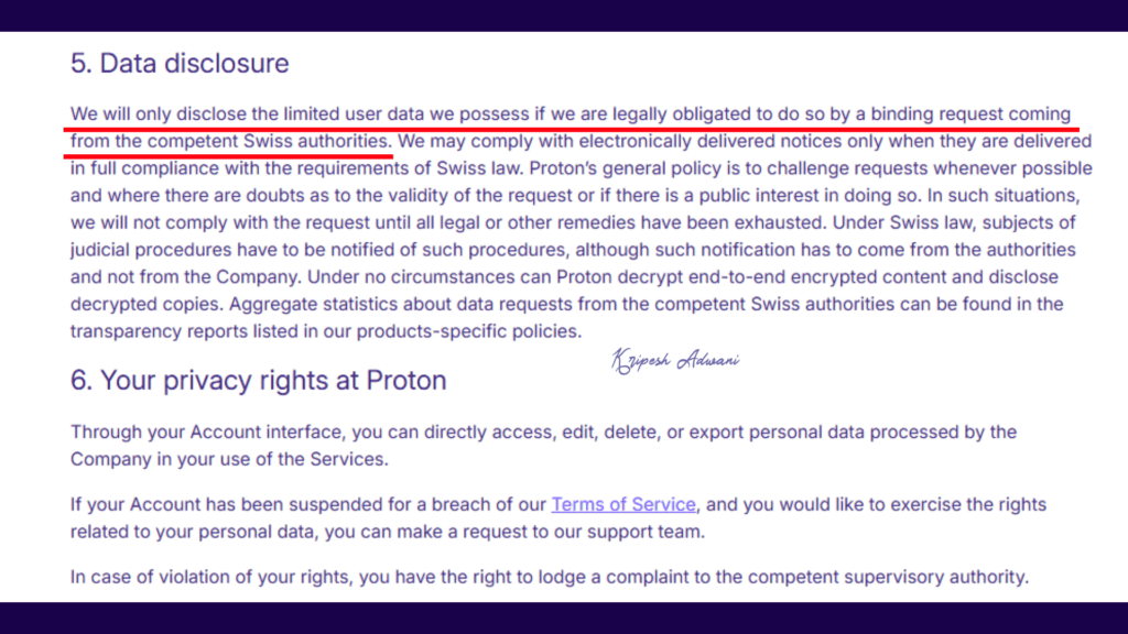 Proton VPN Review (2026) - Best Free VPN? 10 Proton VPN data disclosure statement